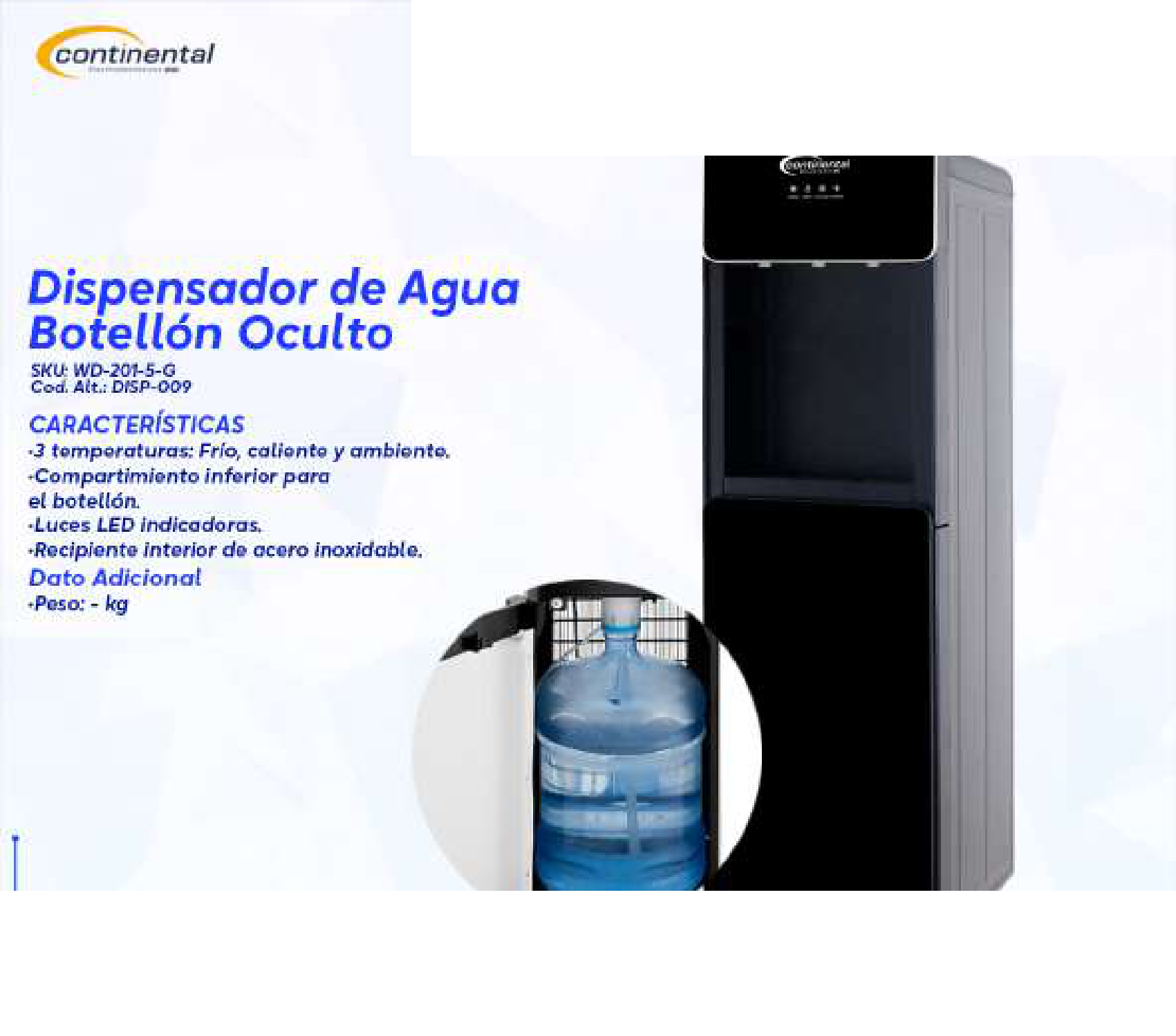Dispensador de Agua Botellón Oculto
