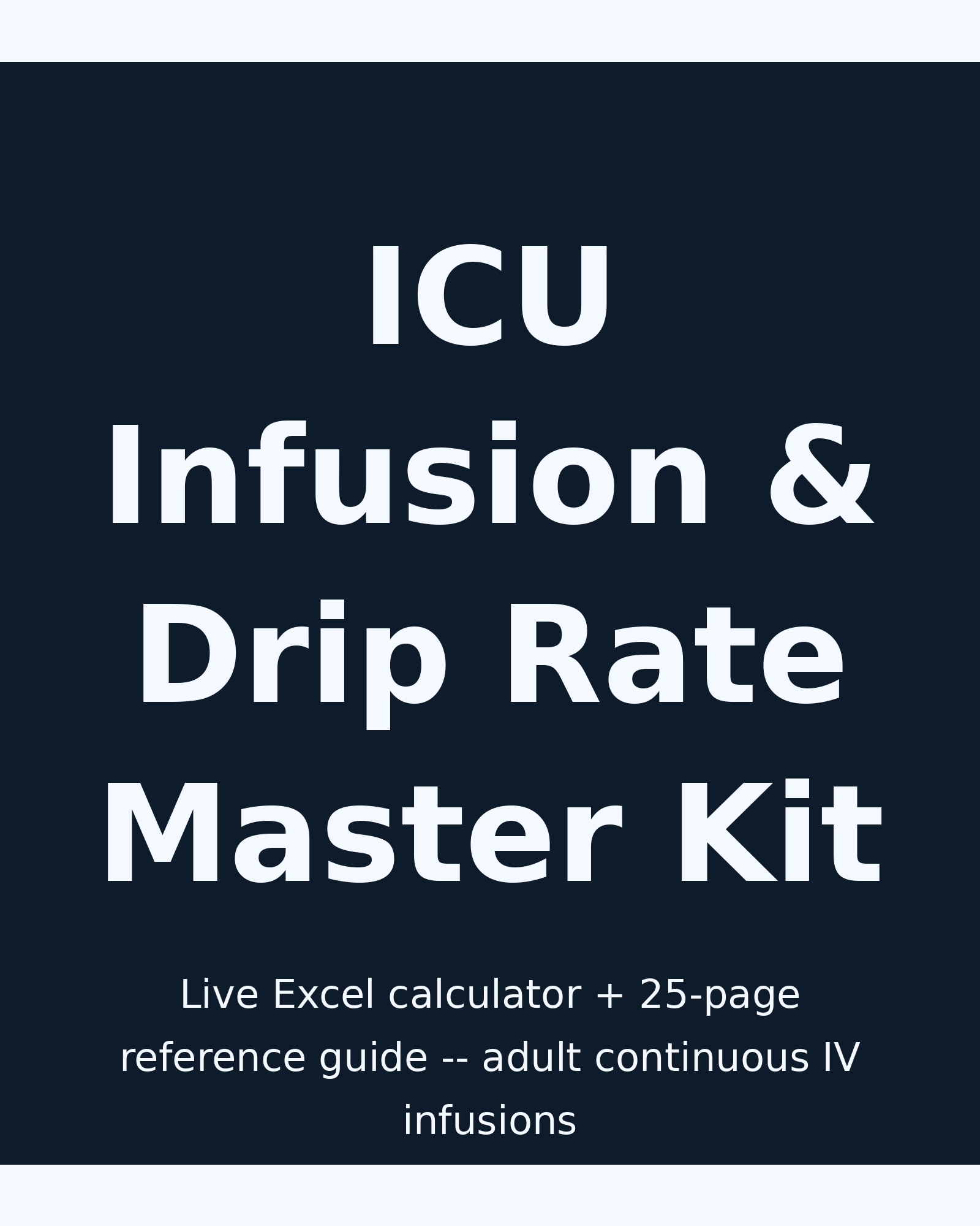 ICU Infusion & Drip Rate Master Kit